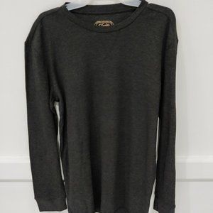 NWT Jachs Men's Long Sleeve Waffle Knit Thermal Tee Size XL Gray $45 CC293